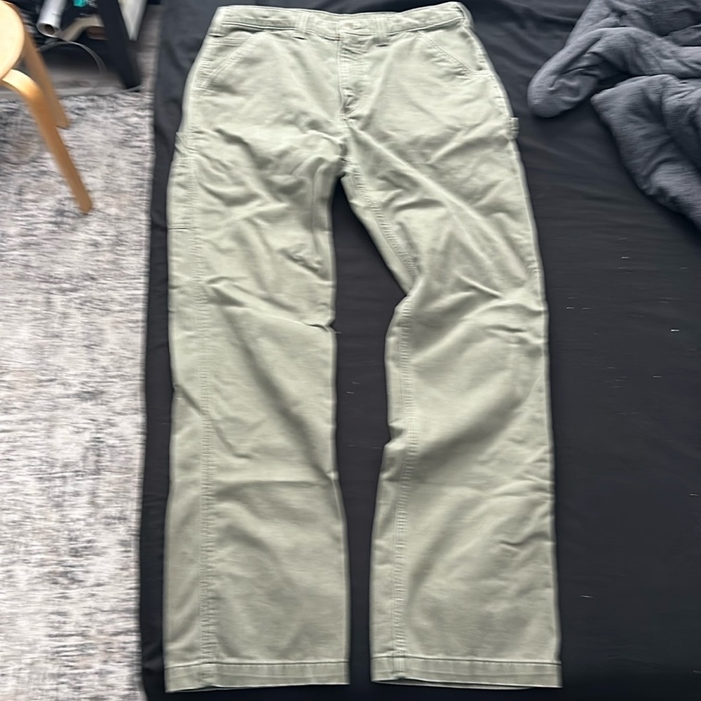 Carhartt 36 x 34 green relaxed fit carpenter pants